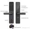BAS49H Hotel Smart Lock With App, Fingerprint, Password, Card, And Key