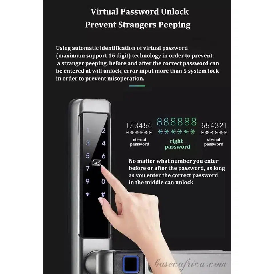 Basec BAS149 App, Password, Fingerprint, IC Card, Key, USB Port Smart Lock