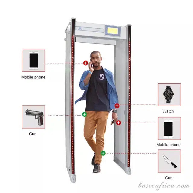 BAS06Z-C 6 Zones CCTV Cameras Walk Through Metal Detector