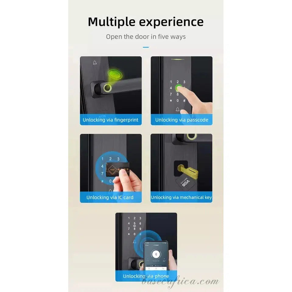 BAS49H Hotel Smart Lock With App, Fingerprint, Password, Card, And Key