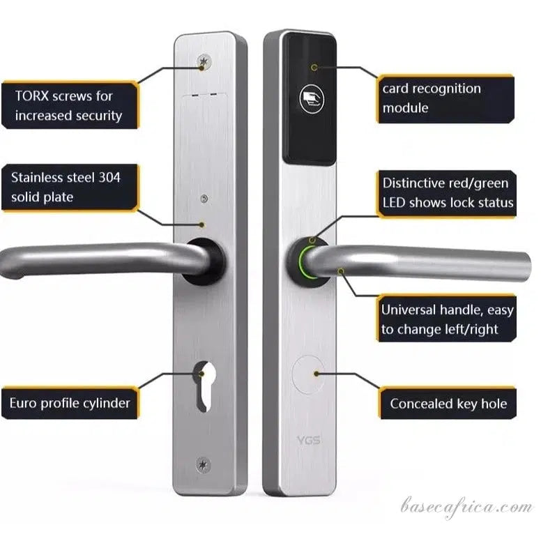 BAS173 Smart Lock With Card, Smartphone, Code And Key