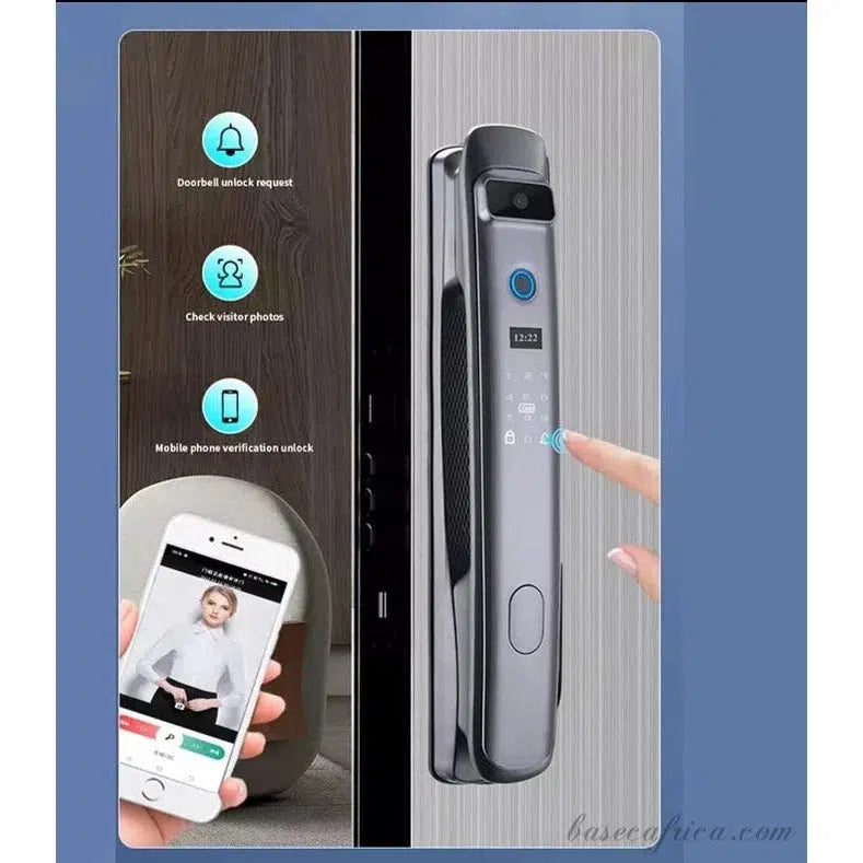 BAS171 Smart Lock With App, Password, Fingerprint, Card, And Key.