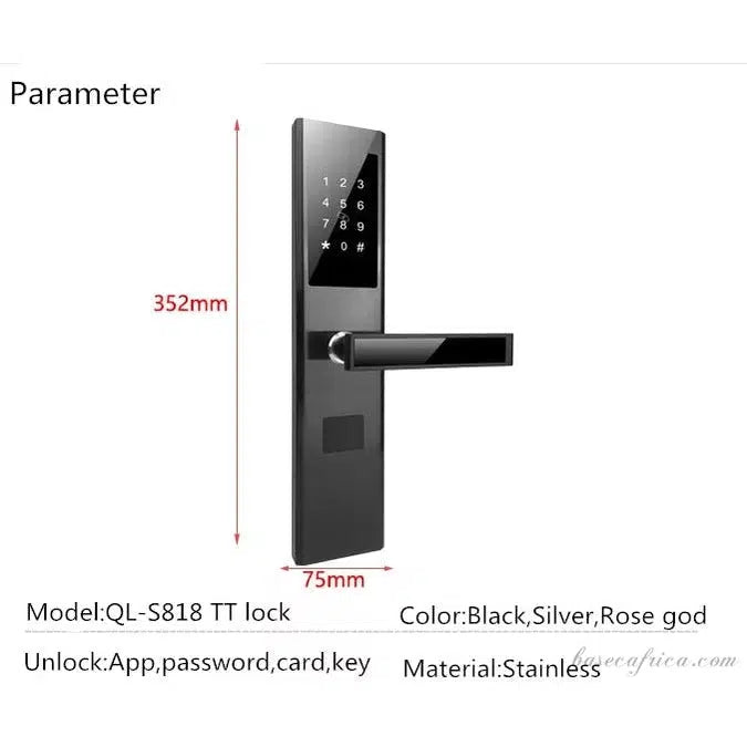 BAS140HL Basec Hotel Locks with Password, Key and Mobile App