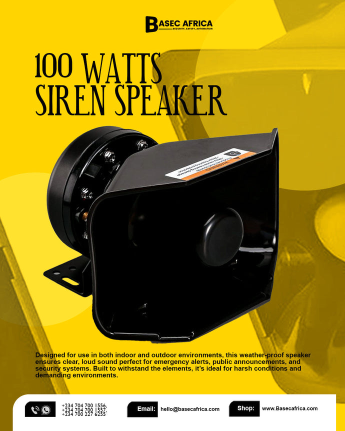 Amplify Safety: Why the 100 Watts Siren Speaker Is Essential for Emergency Systems