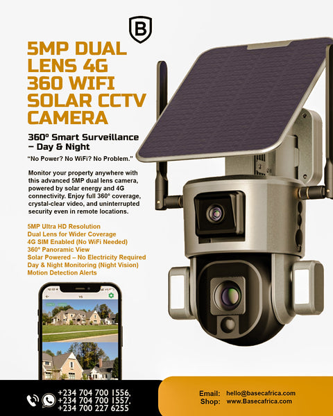 5MP Dual Lens 4G 360° WiFi Solar CCTV Camera: Ultimate Off-Grid Security for Remote Locations