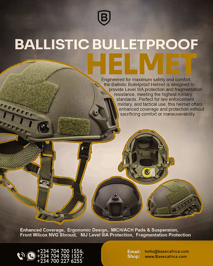 BALLISTIC BULLETPROOF HELMET — ENGINEERED FOR MAXIMUM PROTECTION
