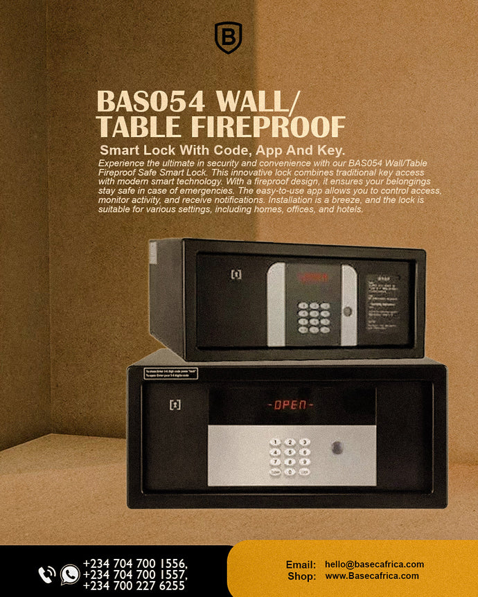 Protect Your Valuables with the BAS054 Wall Table Fireproof Safe Smart Lock