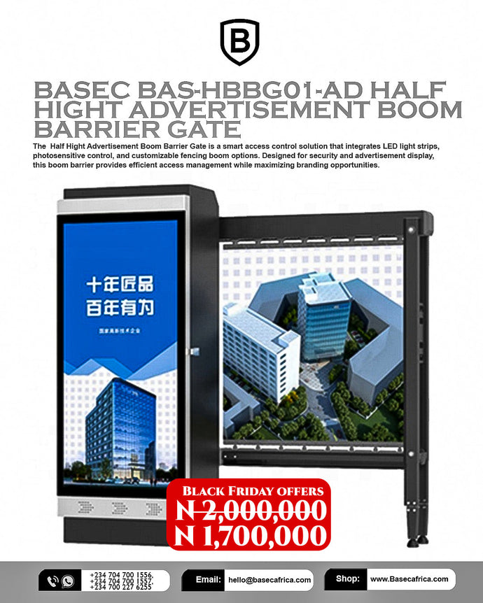 BASEC BAS-HBBG01-AD Half-Height LED Advertising Boom Barrier Gate