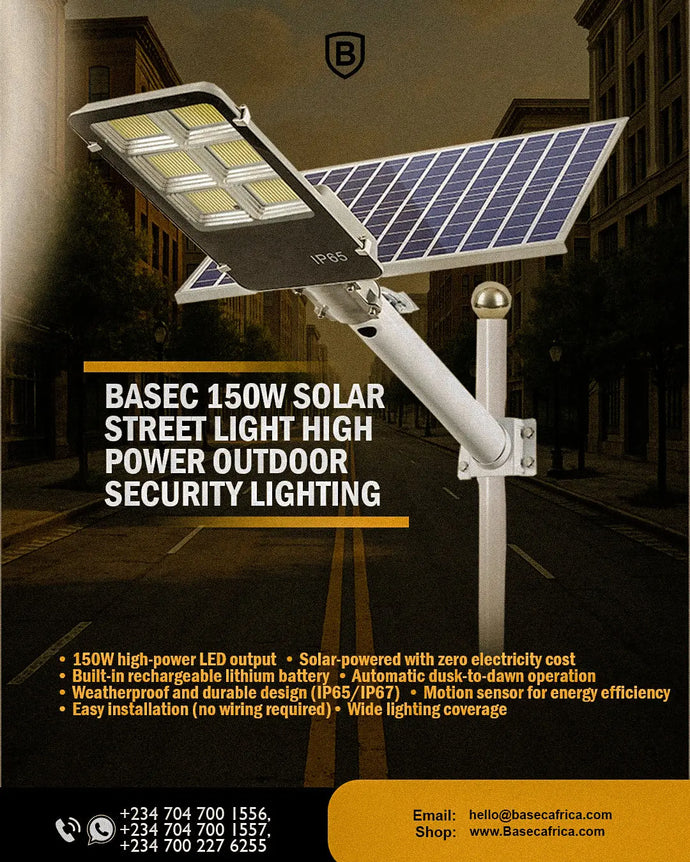 Illuminate Your Sanctuary: The BASEC 150W Solar Street Light High Power Outdoor Security Lighting