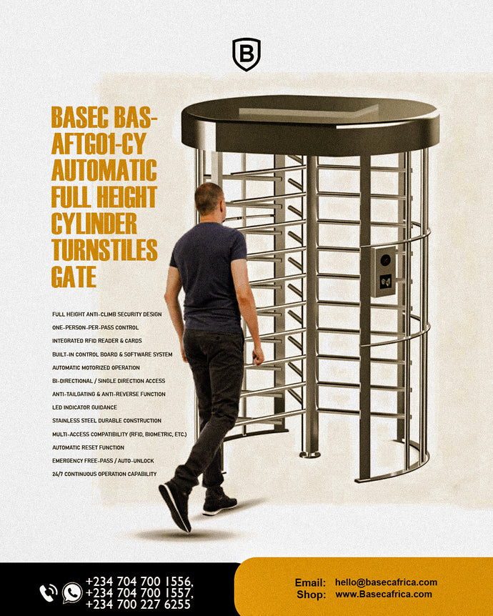 Query successful  Uncompromising Access Control: The BASEC BAS-AFTG01-CY Automatic Full Height Cylinder Turnstile