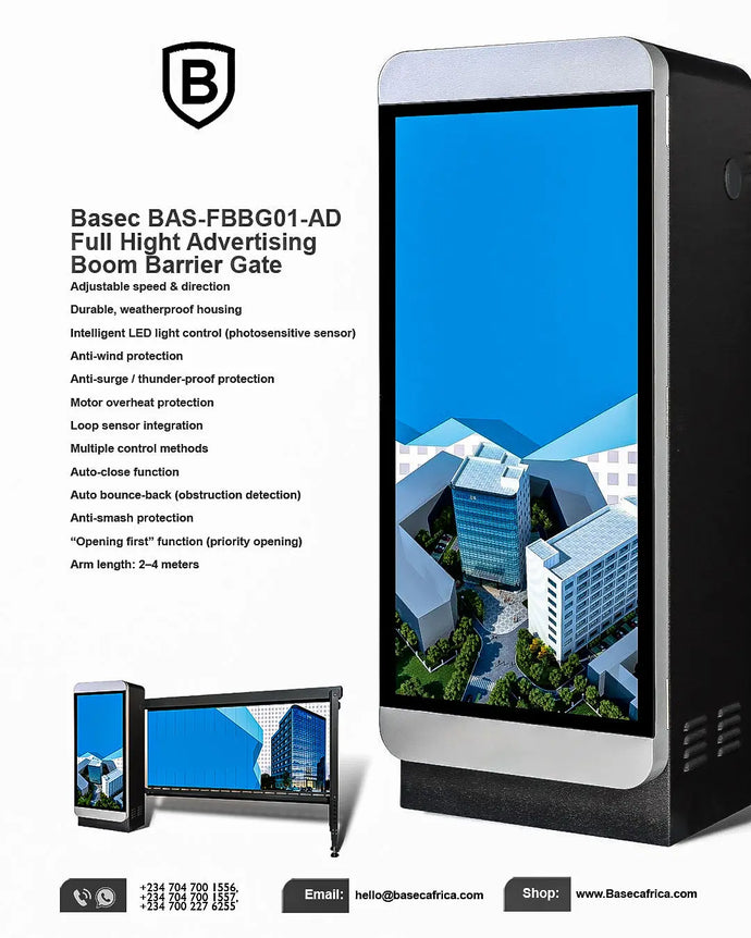 Discover the Basec BAS-FBBG01-AD Full Height Advertising Boom Barrier Gate: Combining Security with Marketing