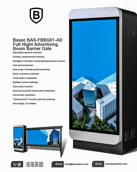 Discover the Basec BAS-FBBG01-AD Full Height Advertising Boom Barrier Gate: Combining Security with Marketing