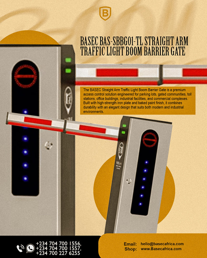 Uncompromised Perimeter Control: The BASEC BAS-SBBG01-TL Straight Arm Traffic Light Boom Barrier Gate