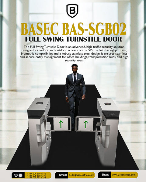 BASEC BAS-SGB02 Full Swing Turnstile Door – Intelligent Access Control for Modern Spaces