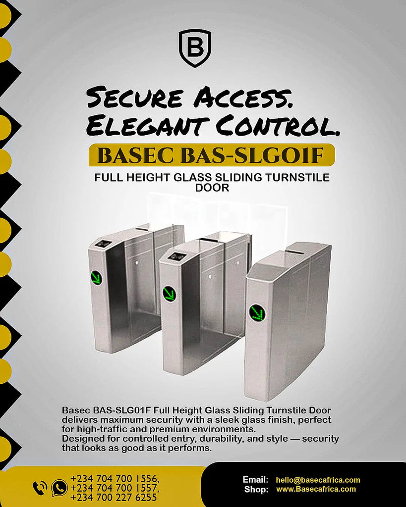 BASEC BAS-SLG01F Full Height Glass Sliding Turnstile Door - Basec ...