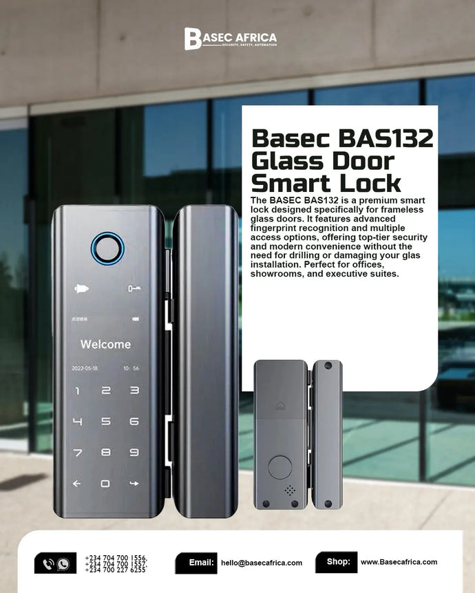 BASEC BAS132 Glass Door Smart Lock:
