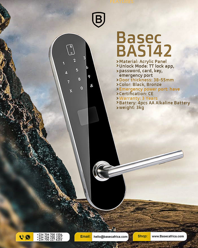 Enhance Your Home &Office Security with the Basec BAS142 Smart Door Lock
