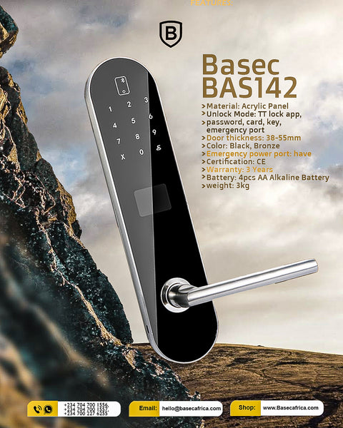 Enhance Your Home &Office Security with the Basec BAS142 Smart Door Lock