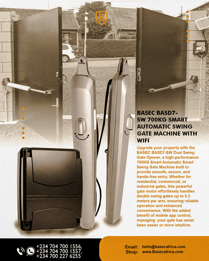Smart Entry, Total Control: The BASEC BASD7-SW 700KG Smart Automatic Swing Gate Machine with WIFI