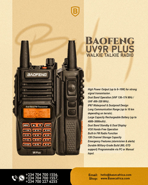 Clear Communication, Absolute Security: The BAOFENG UV9R PLUS Walkie Talkie Radio (Expanded Edition)