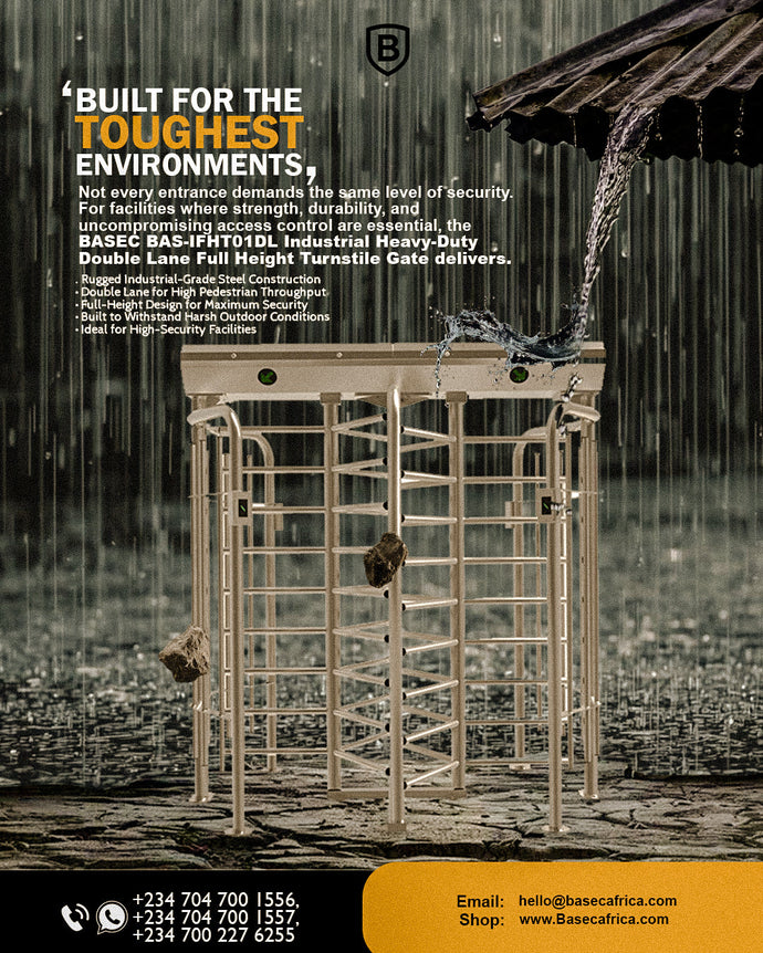 Built for the Toughest Environments: Why the BASEC BAS-IFHT01DL Full Height Turnstile Gate Is the Ultimate Access Control Solution