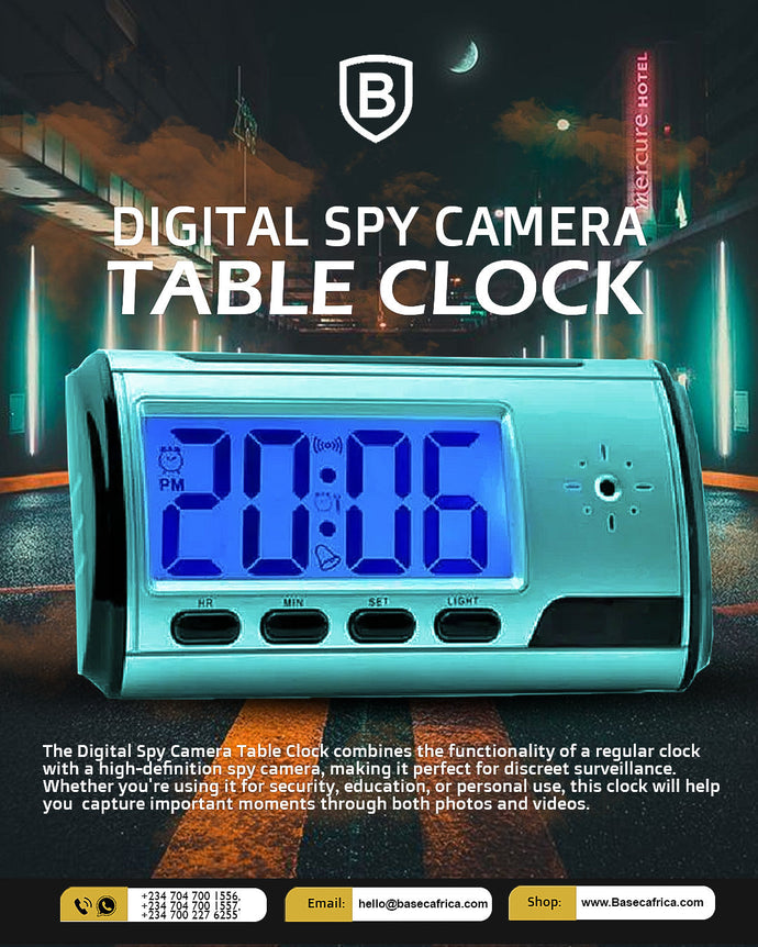 Digital Spy Camera Table Clock – The Perfect Blend of Timekeeping and Security
