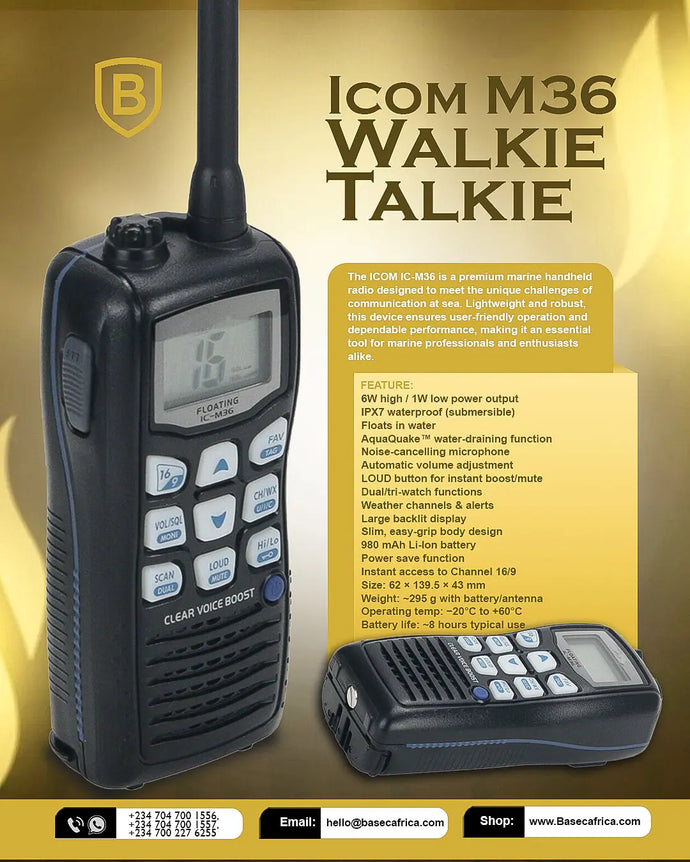 ICOM M36 Walkie Talkie: Reliable Communication for Marine and Outdoor Adventures