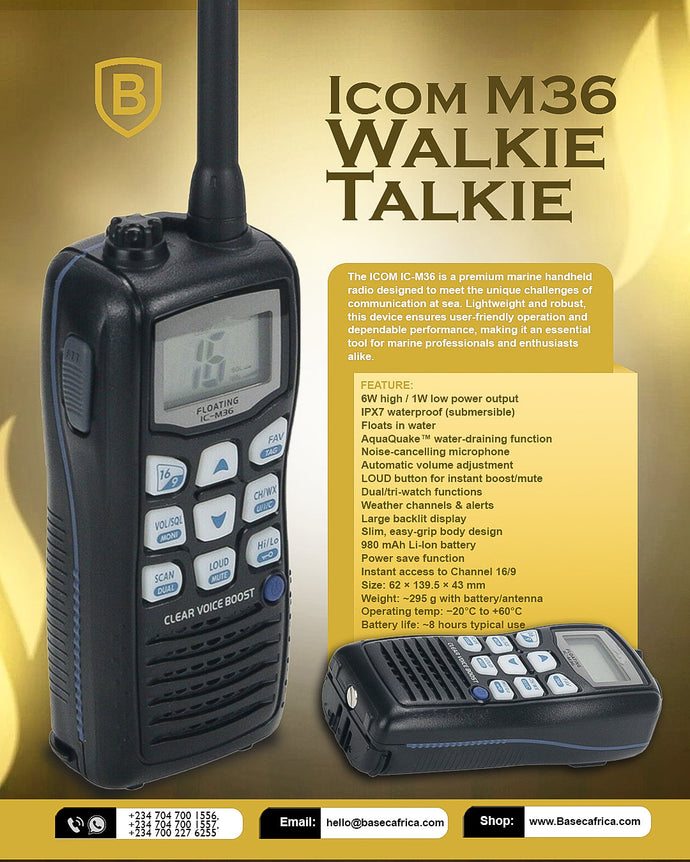 ICOM M36 Walkie Talkie: Reliable Communication for Marine and Outdoor Adventures