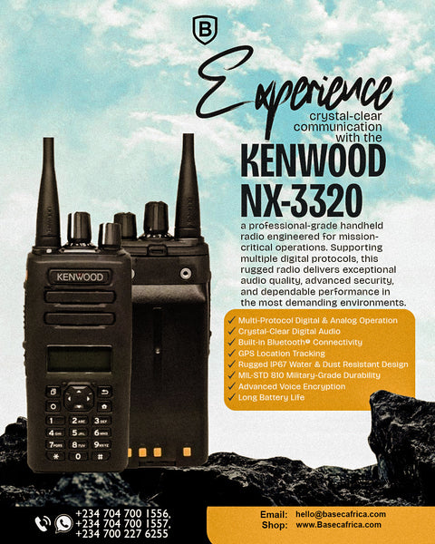 Experience Crystal-Clear Communication with the Kenwood NX-3320 Multi-Protocol Digital Two-Way Radio