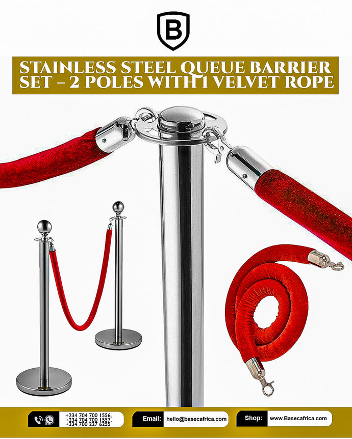 Redefining Crowd Management with the Stainless Steel Queue Barrier Set