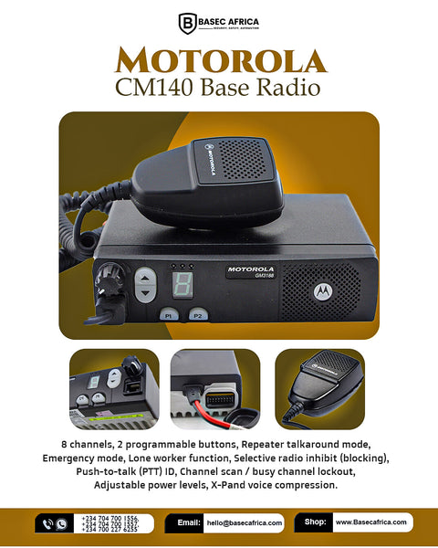 Motorola CM140 Base Radio – Rugged & Reliable Communication for Businesses