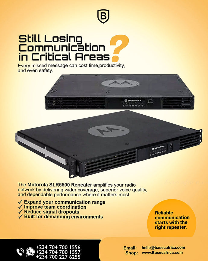 Still Losing Communication in Critical Areas? Here's How the Motorola SLR5500 Repeater Solves the Problem
