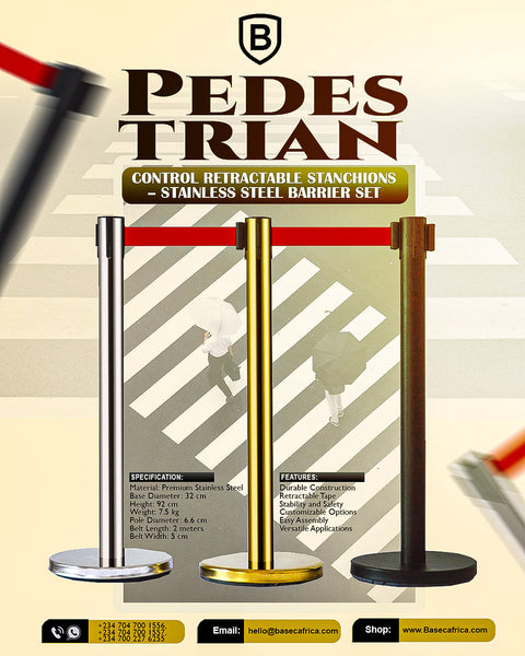 Crowd Control Redefined: The Pedestrian Control Retractable Stanchion Set