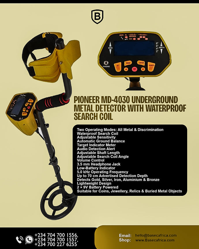 PIONEER MD-4030 UNDERGROUND METAL DETECTOR WITH WATERPROOF SEARCH COIL