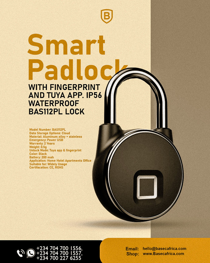 Heavy-Duty Protection on Demand: The BAS112PL Smart Padlock with Fingerprint and Tuya App