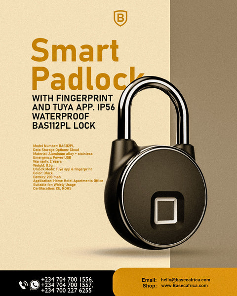 Heavy-Duty Protection on Demand: The BAS112PL Smart Padlock with Fingerprint and Tuya App