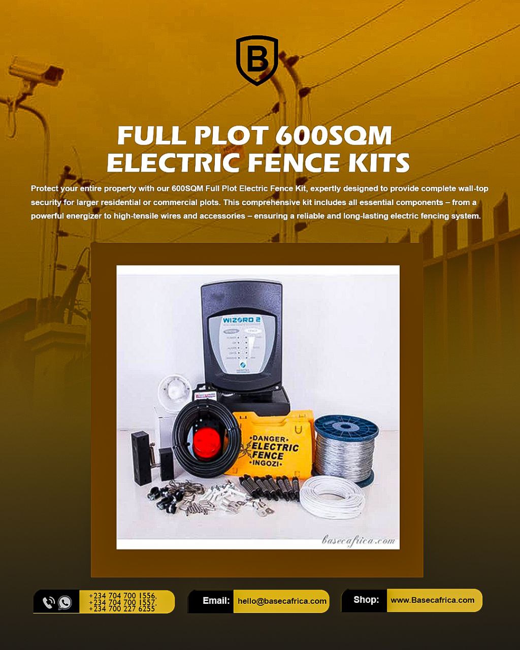 Full Plot 600SQM Electric Fence Kit 🛑⚡ – Basec Africa