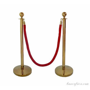 Basec BAS-SPGM Gold Stainless Steel Stanchion –Manual, 2 Poles