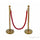 Basec BAS-SPGM Gold Stainless Steel Stanchion –Manual, 2 Poles