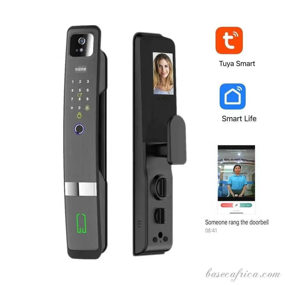 BAS140 Basec Luxury Door Smart Lock with Face ID, Fingerprint, Tuya App, Password, Etc