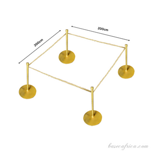 Basec BAS-SPG Gold Stainless Steel Stanchion –Isolated, 4Poles