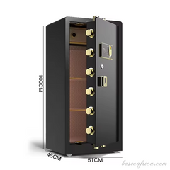 BAS100CM-3 Basec Luxury Fireproof Safe Box With, Fingerprint, Password and Manual Key Unlock