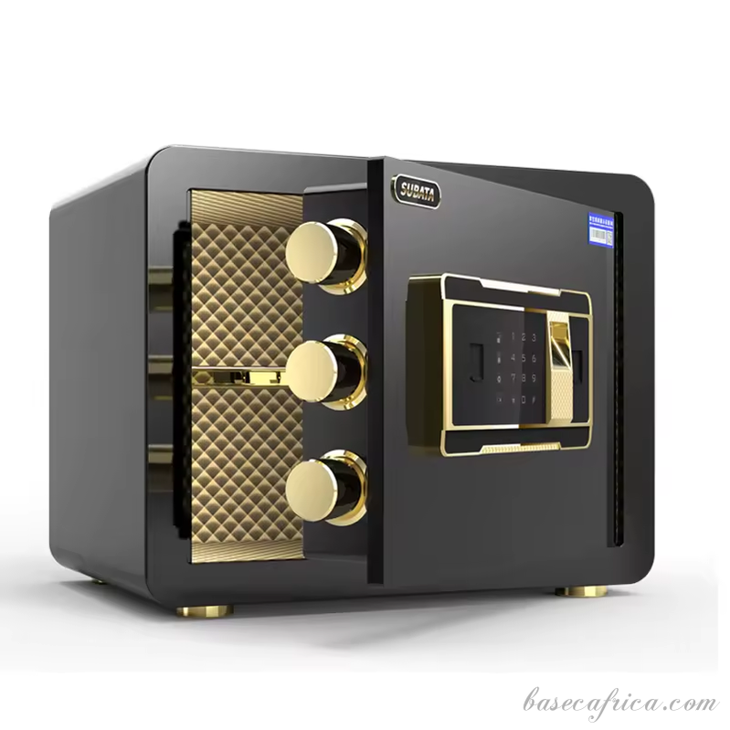 BAS25CM-3 Basec Luxury Fireproof Safe Box With, Fingerprint, Password and Manual Key Unlock