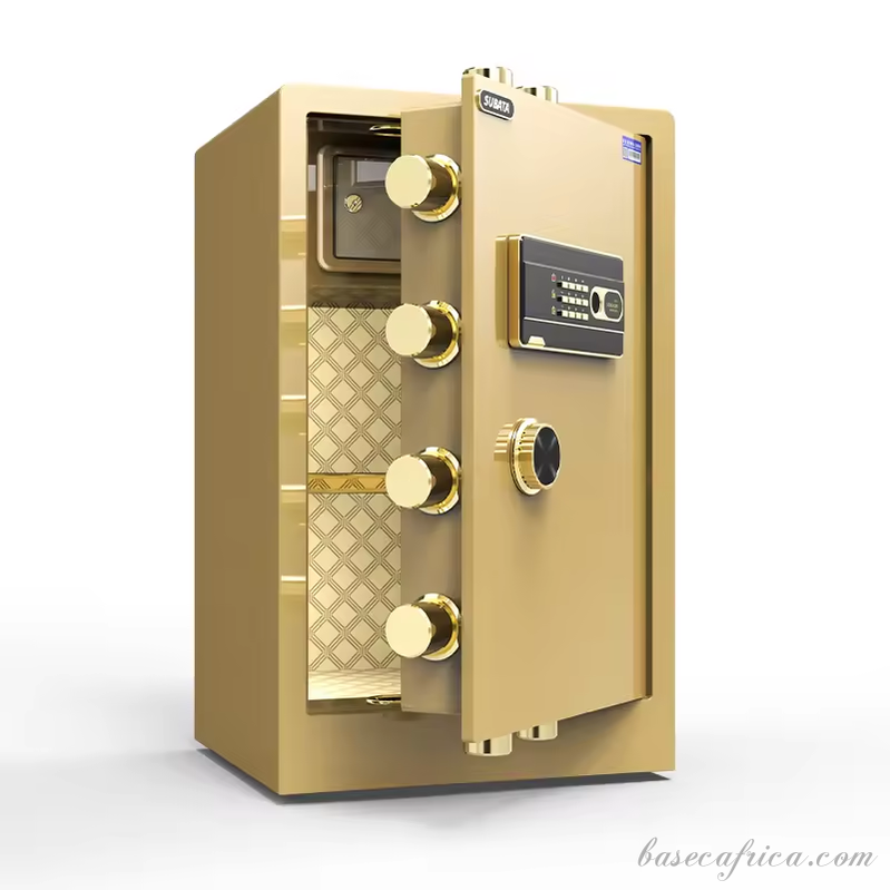 BAS80CM-3 Basec Luxury Fireproof Safe Box With, Fingerprint, Password and Manual Key Unlock