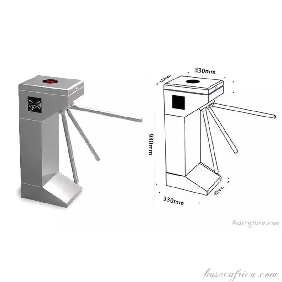 Basec BAS-VT01 Vertical Tripod Turnstile Gate With Control Board, Software, Encoder, RFID Reader and Cards( 1 Set )
