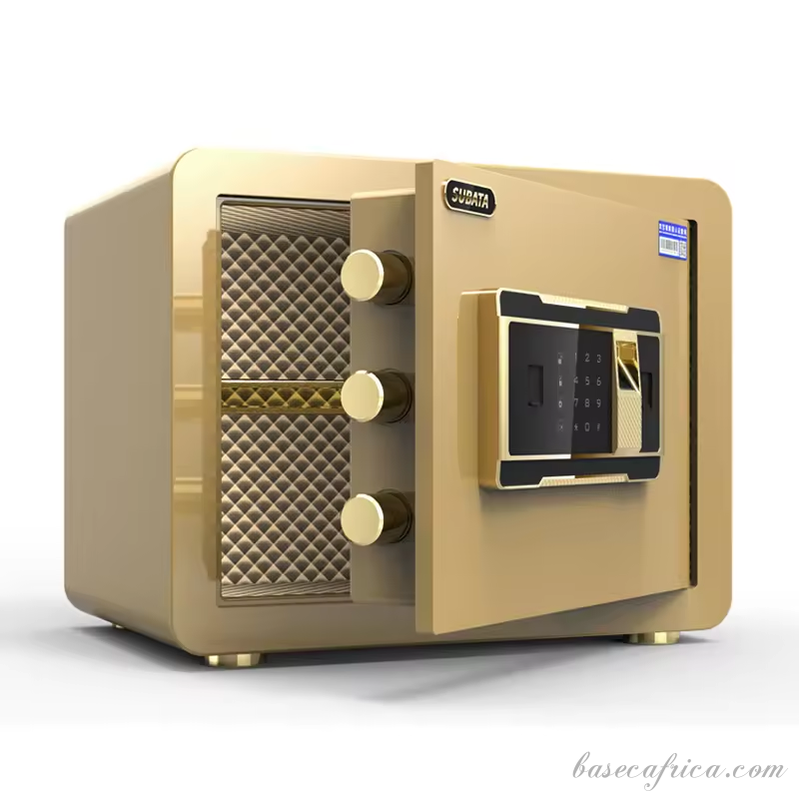 BAS25CM-3 Basec Luxury Fireproof Safe Box With, Fingerprint, Password and Manual Key Unlock