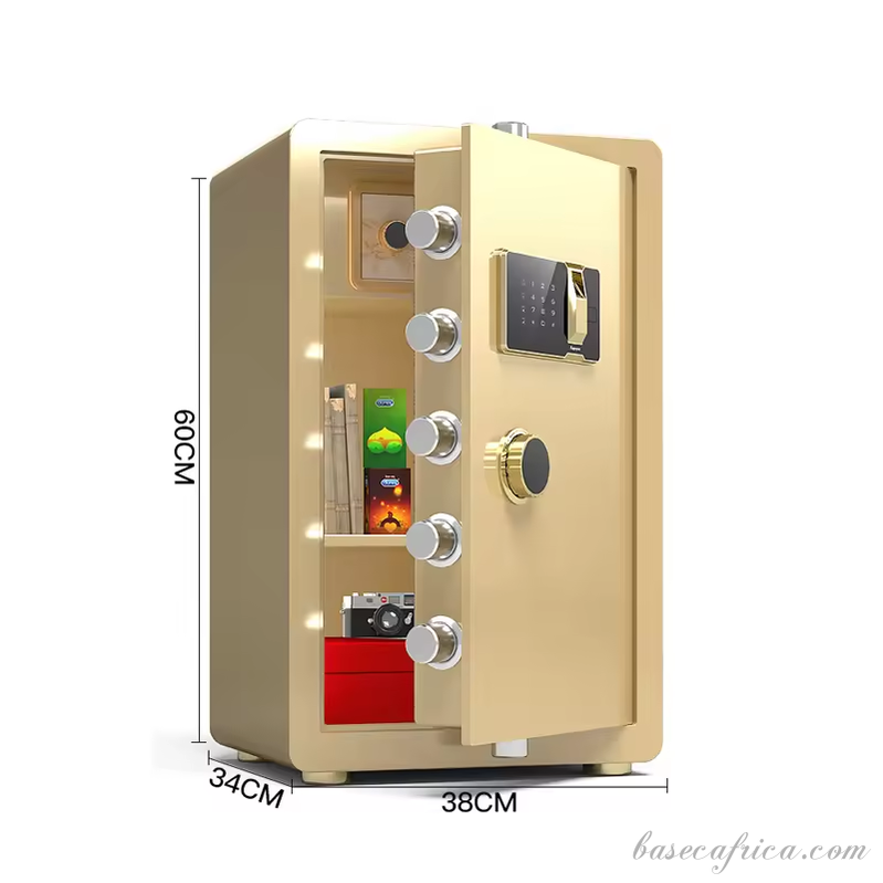 BAS60CM-3 Basec Luxury Fireproof Safe Box With, Fingerprint, Password and Manual Key Unlock