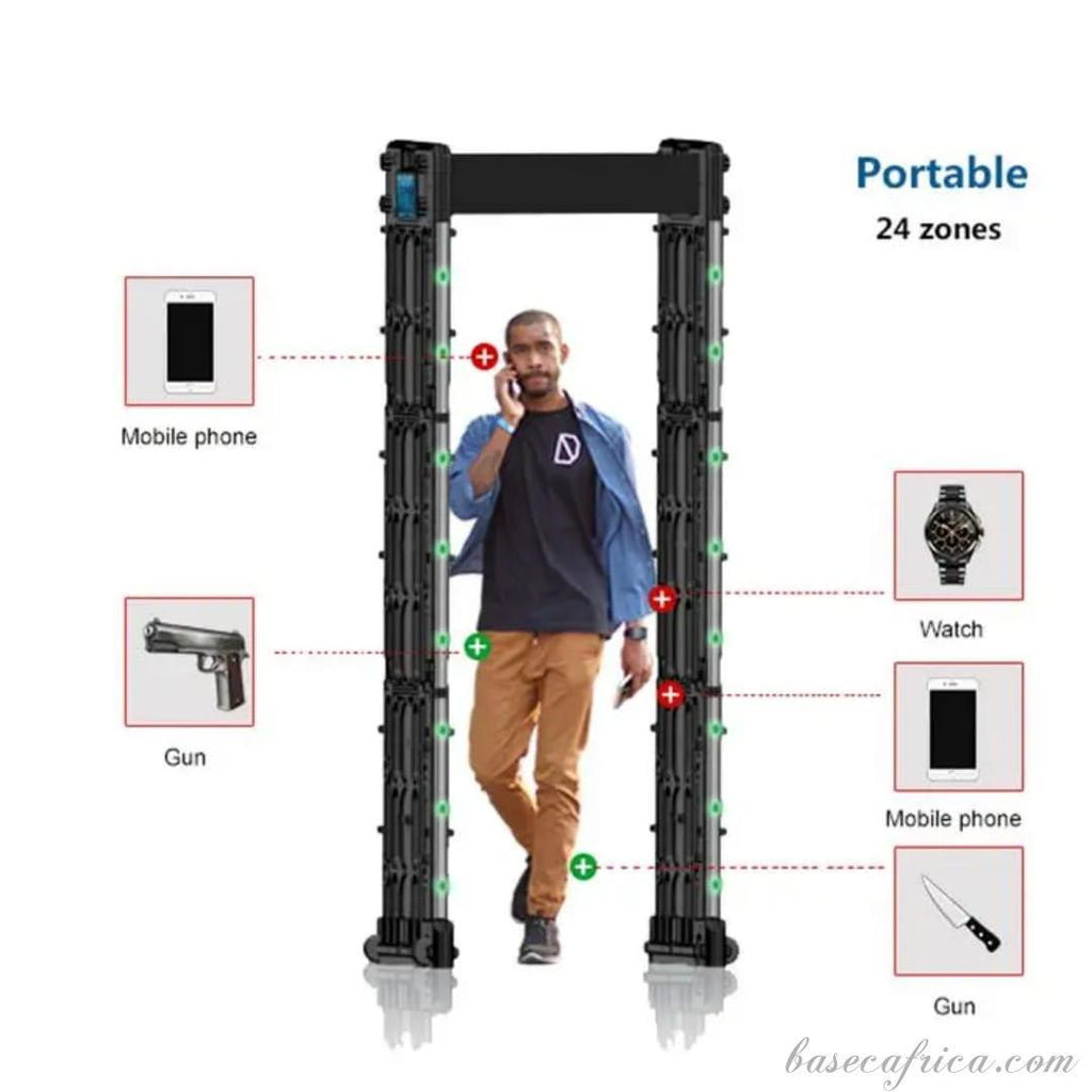 Basec BAS24Z-ACF Dismantable Portable Archive Waterproof AC Walk Through Metal Detector
