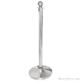 Stainless Steel Queue Barrier Pole – Individual Stanchion Post (No Rope Included)