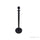 Basec BAS-SPBM Black Stainless Steel Stanchion –Manual, 1 Pole